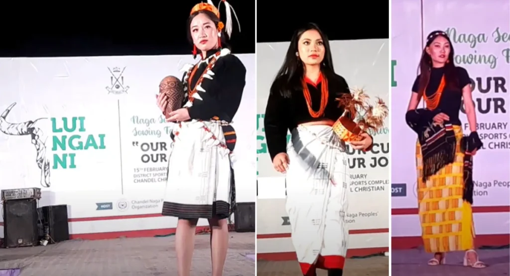 lui ngai ni seed sowing festival manipur traditional attire dress fashion show